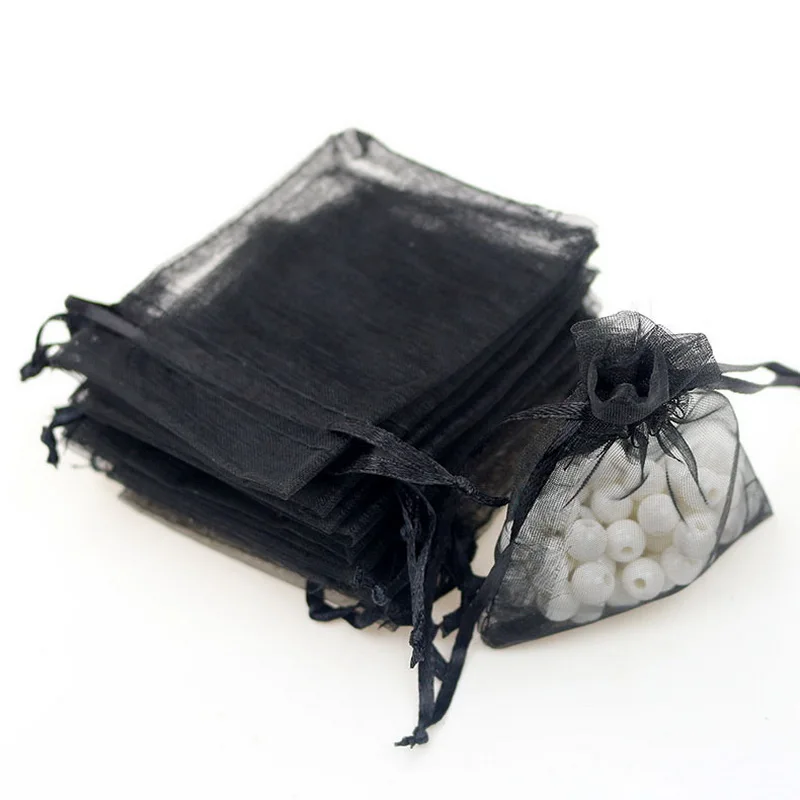 7x9 см 100 шт./лот белые маленькие сумочки из органзы оптовая продажа Подарочная