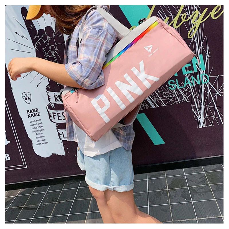 

SNUGUG Nylon Gym Bag Women Fitness 2019 Sport Bag With Shoes Compartment Outdoor Shoulder Bag Travel Handbags Bag For Sportswear