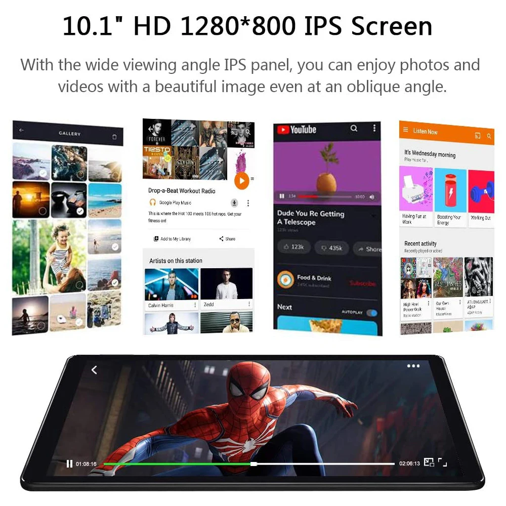 2021 Version 10 Inch Octa Core Android 10.0 Tablet PC 1280x800 IPS 4GB RAM 64GB ROM 4G FDD LTE Network WiFi Bluetooth GPS Type C
