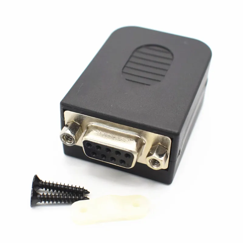 D SUB DB9 Женский 9Pin черный чехол гайка типа Breakout клеммы разъем платы DIY вилки|plug