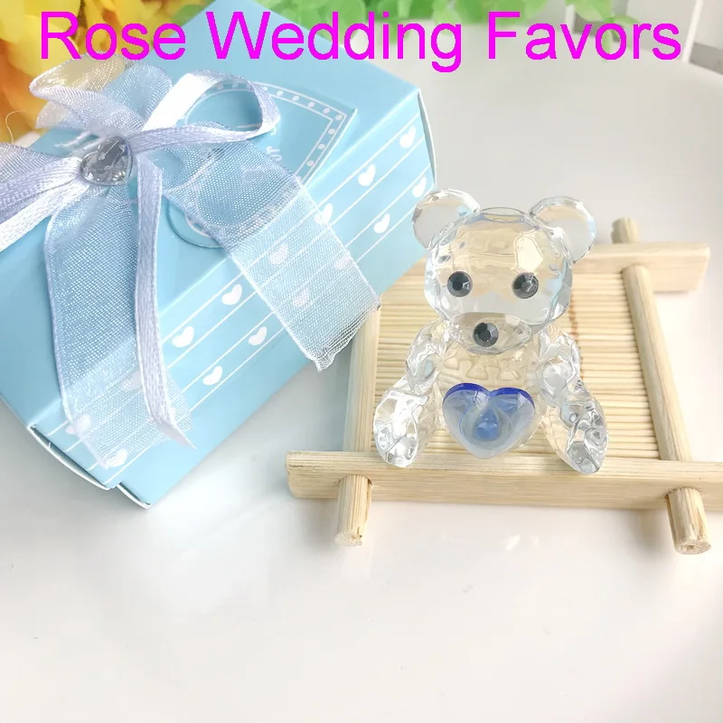 50 шт. кристаллические фигурки медвежонка в подарочной коробке|figurine collection|shower