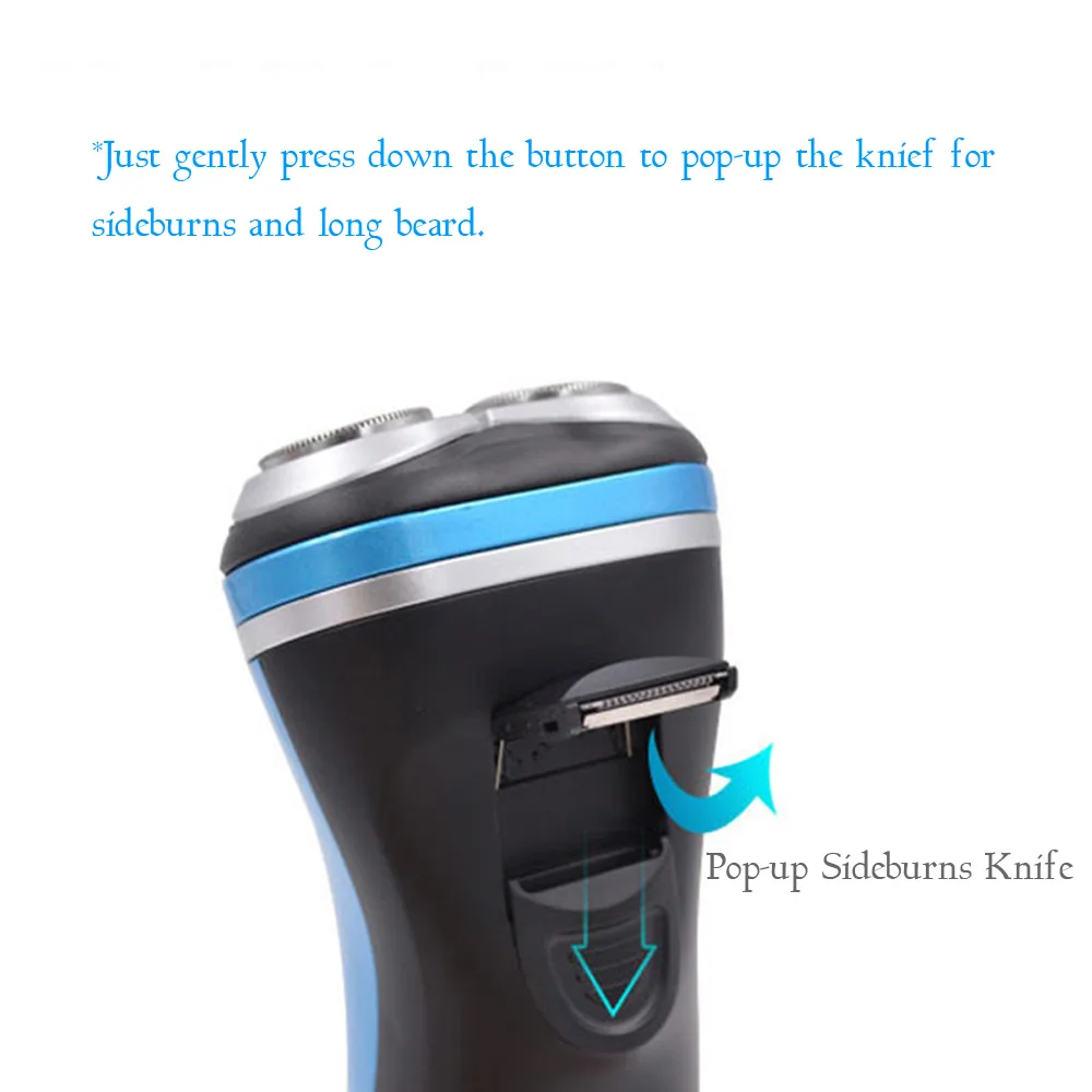 Электрическая Мужская бритва для бороды моющаяся 3D Тройная плавающая