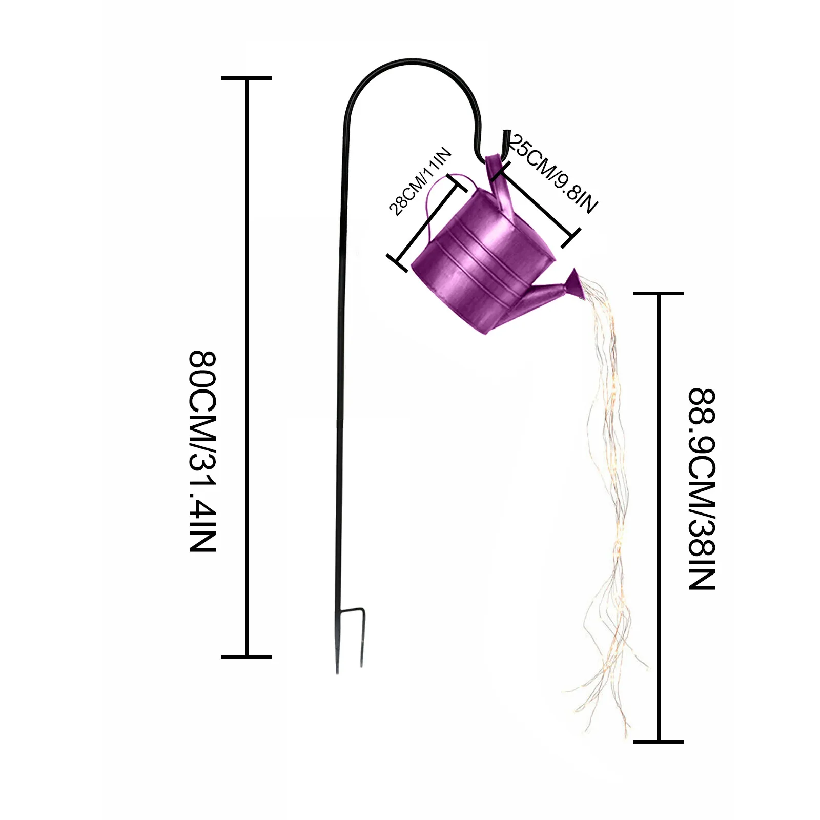 

Fashion Star Kawaii Home Decor Kettle Pour Water Garden Decoration Art LED Lamp Light Outdoor Gardening Decoracions Lawn Lamps