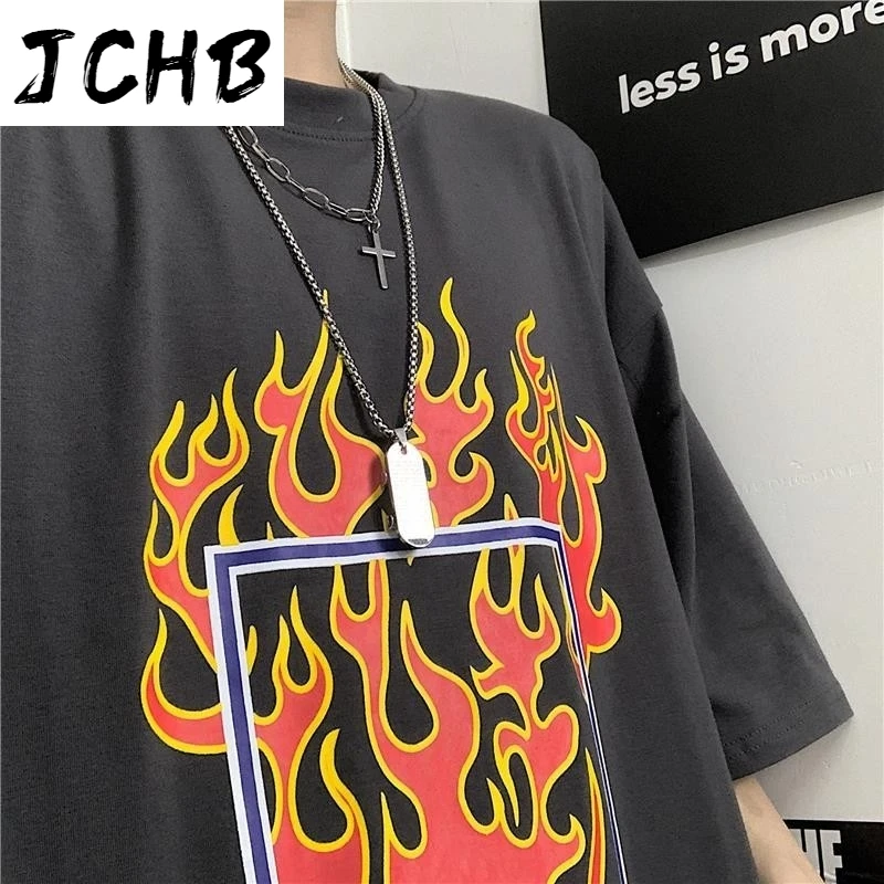 

2021 Short Sleeve Graphic t Shirts Tops Korean Women Clothes Streetwear Womens Clothing Couple Summer Oversized t Shirt