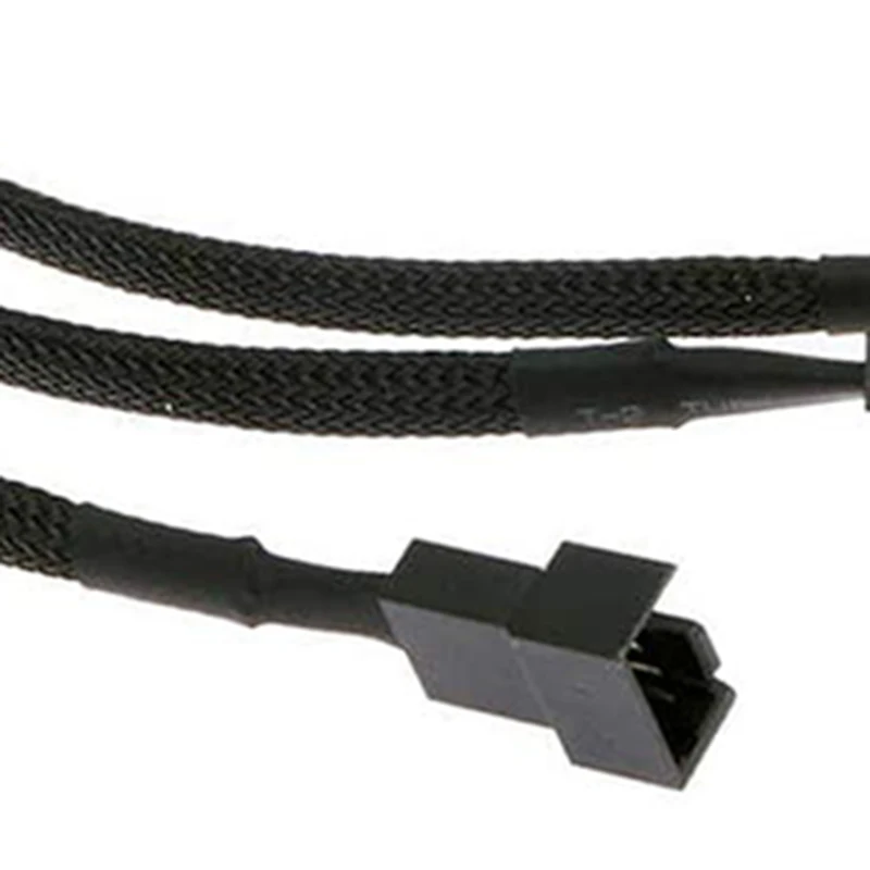 

PWM Fan Splitter Adapter Cable Sleeved Braided Y Splitter Computer PC 4 Pin Fan Extension Power Cable 1 To 3 Converter