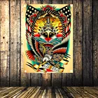 Винтажные баннеры, флаг, Картина на холсте, американский нео-традиционный тату-пистолет, художественные плакаты, гобелен, 4 прокладки в углах