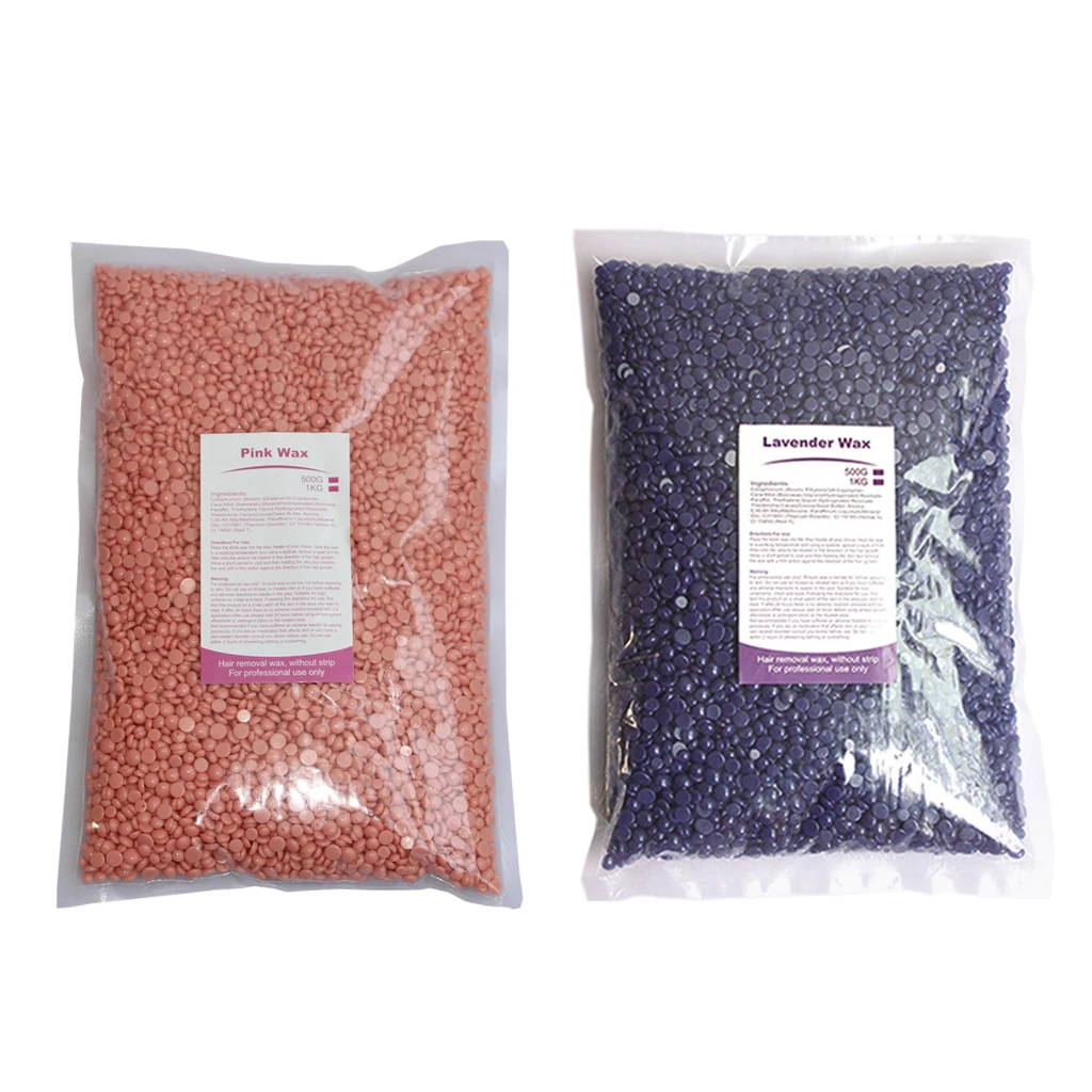 

2Bags Hard Waxing Bean Hot Film Body Hair Removal Bikini Depilatory 1000g