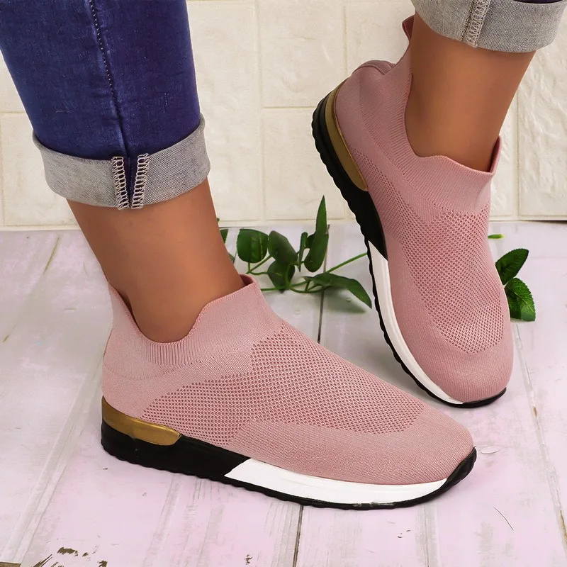 

Sneakers Women Vulcanized Shoes Ladies Solid Color Slip-On Sneakers for Female Casual Sport Shoes 2021 Fashion Mujer Shoes