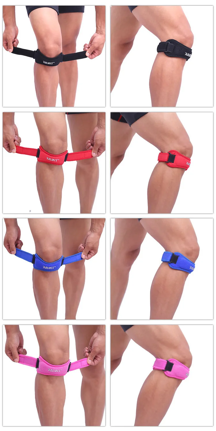 Регулируемый наколенник для бега тенниса спорта на открытом воздухе снятие боли