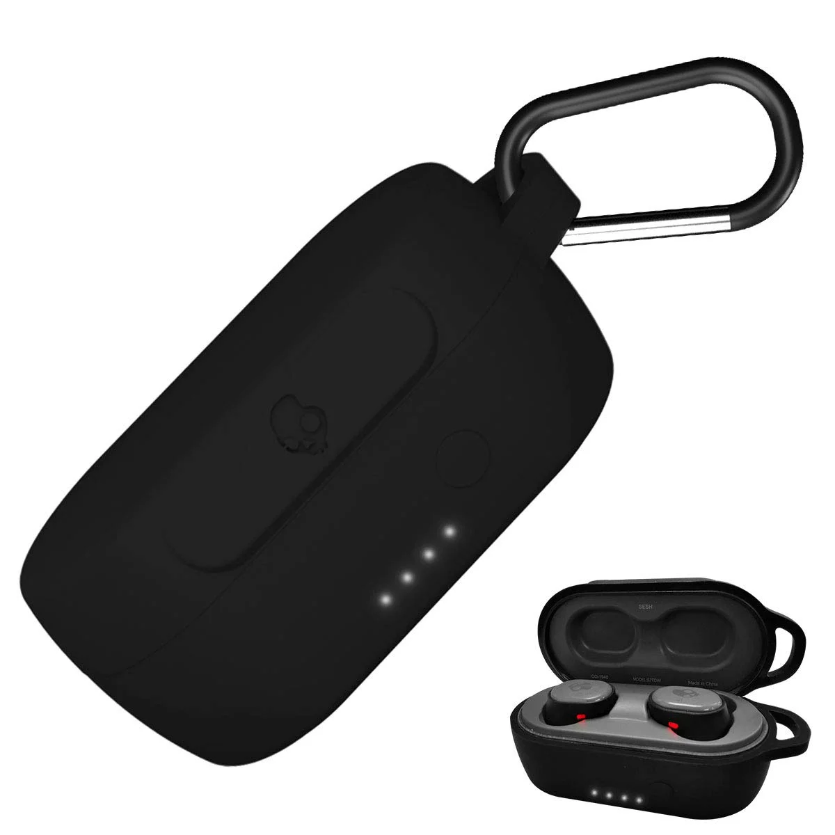 

Portable Silicone Anti-Lost Shockproof Easy Carrying Protective Case for Skullcandy Sesh Evo TWS Wireless Earbuds With Keychain