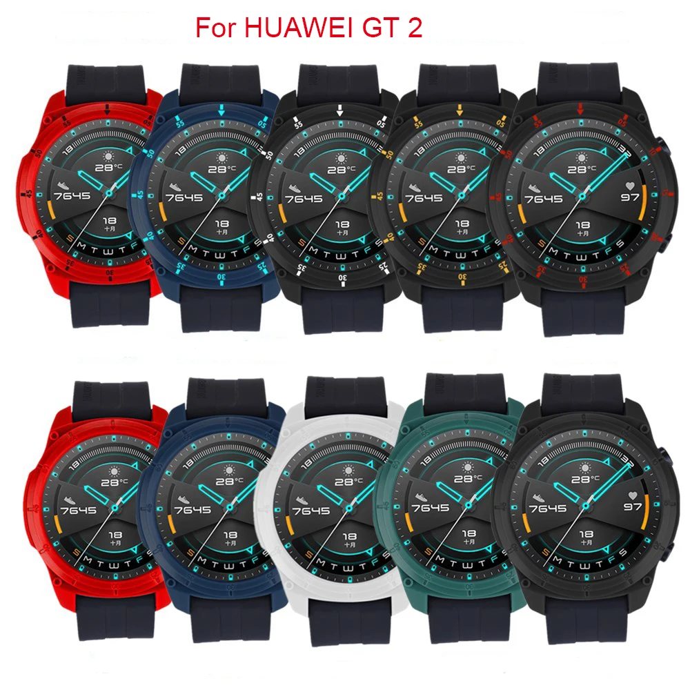 

TPU Single/Double Color Sports Protective Case Sergeant Style Protection Cover for Huawei Watch GT 2 46mm