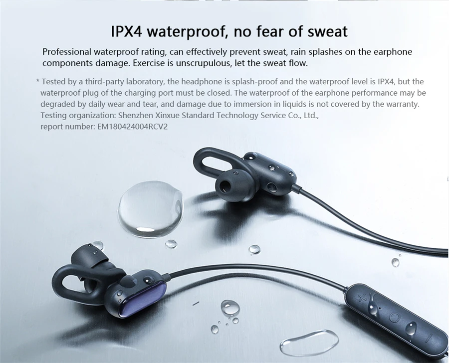 Оригинальные Bluetooth наушники Xiaomi MI Sport миниатюрная Молодежная стереогарнитура