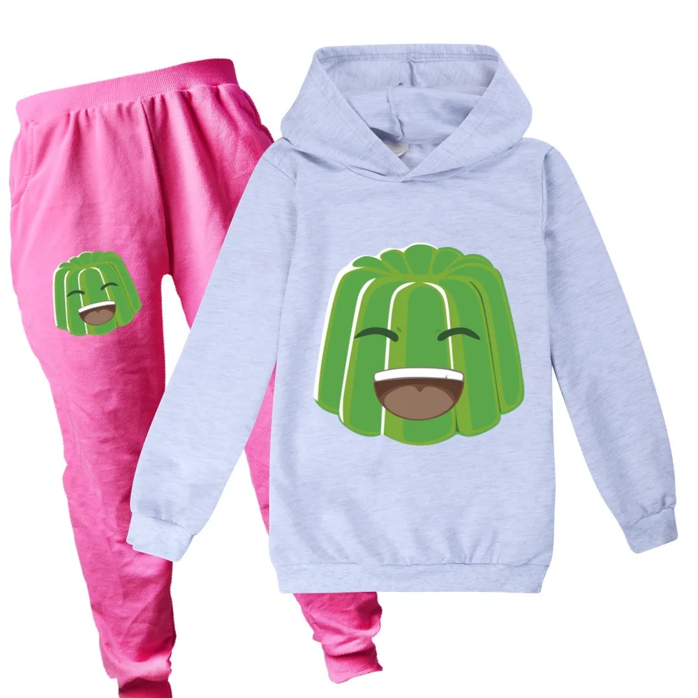 

Boys Girls Jelly Youtube Thin section hoodies+long pants+t shirt For Kids