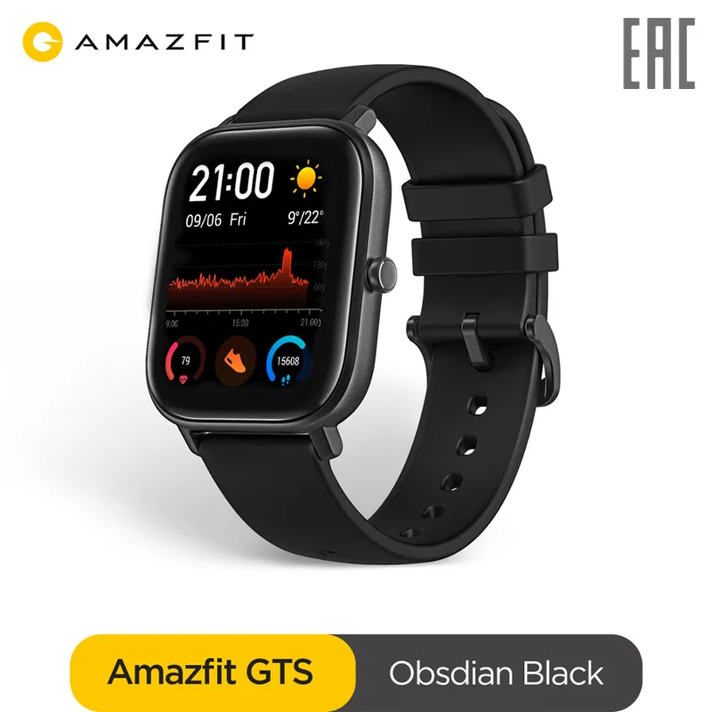 Глобальная версия русском языком смарт часы Amazfit GTS 14 дней работы от батареи gps 12