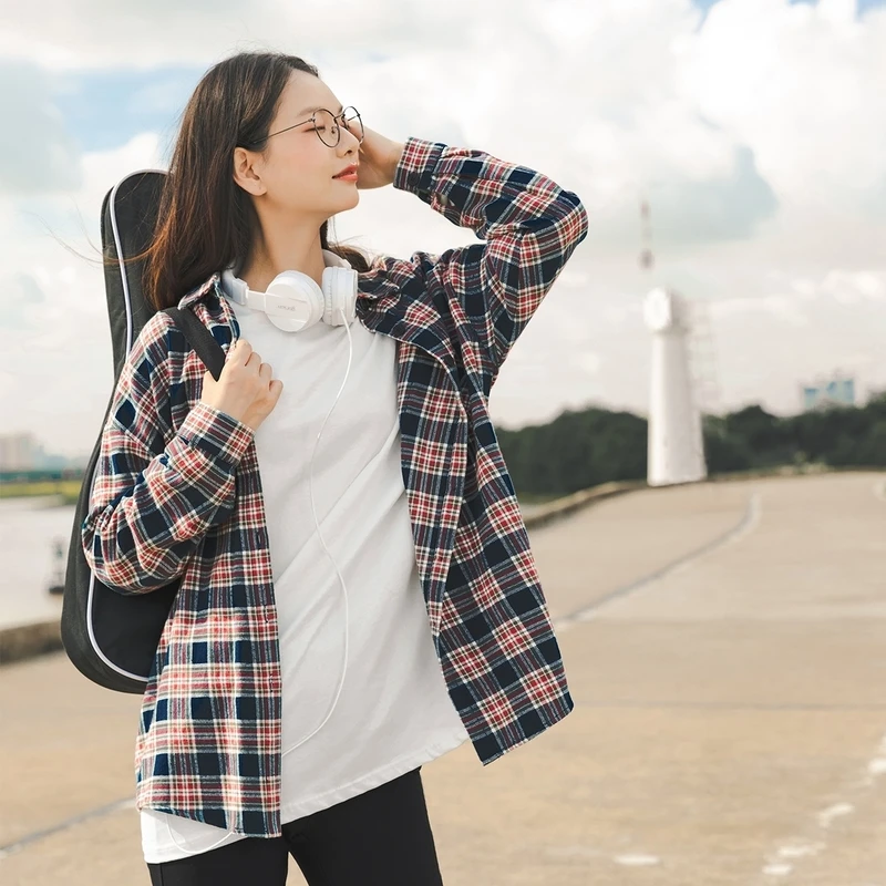 Женская хлопковая рубашка INMAN Повседневная с вышивкой и граффити принтом ручной