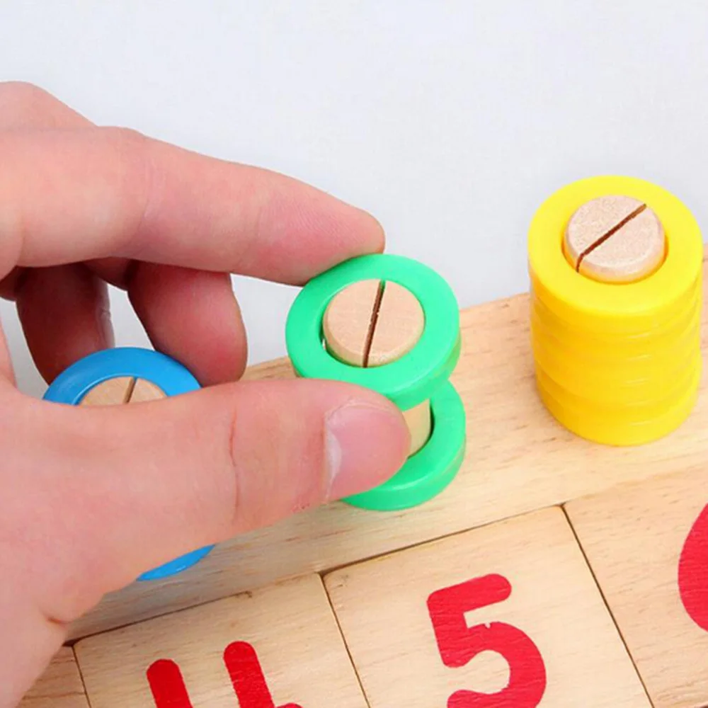 

Wooden Count & Match Numbers Learn to Count Educational Counting for Children