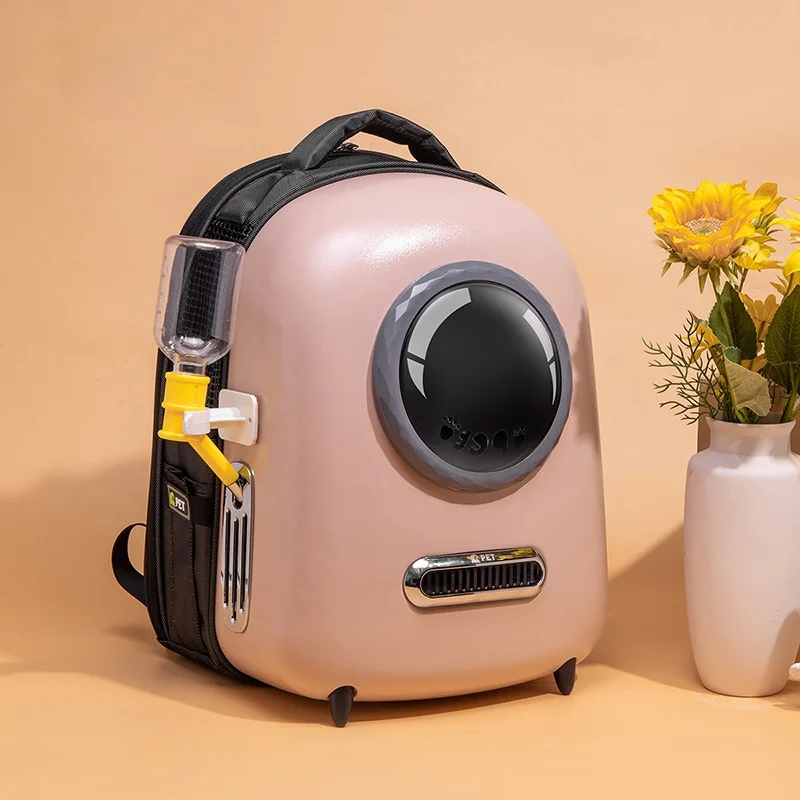 

Умная сумка для хранения домашних животных, Портативная сумка через плечо для кошки, умный веер для ночного светильник, чашка для воды, для п...