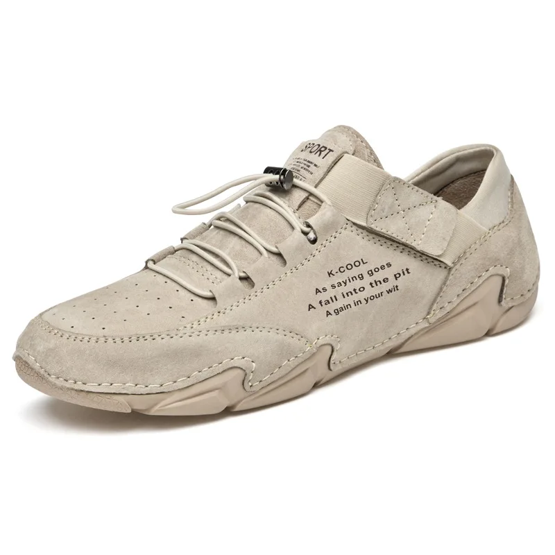 

Men's platform shoes Breathable mesh sports shoes men's casual leather shoes driving outdoor running shoes Cow Suede sneaker