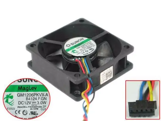 SUNON GM1206PKVX-A B4124.F.GN AC/DC 12V 3 0 W 60x60x20 мм 4-провод Сервер вентилятор охлаждения |