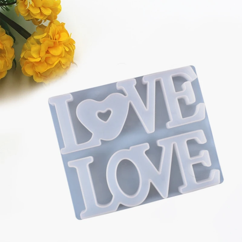 

Double LOVE English Words Doorplate Listed Hanging Tag Pendant Silicone Mould