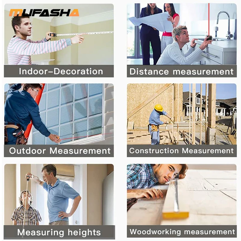 MUFASHA Digital Measuring Tape and Laser Rangefinder 2 in 1 Multifunction Tools | Инструменты