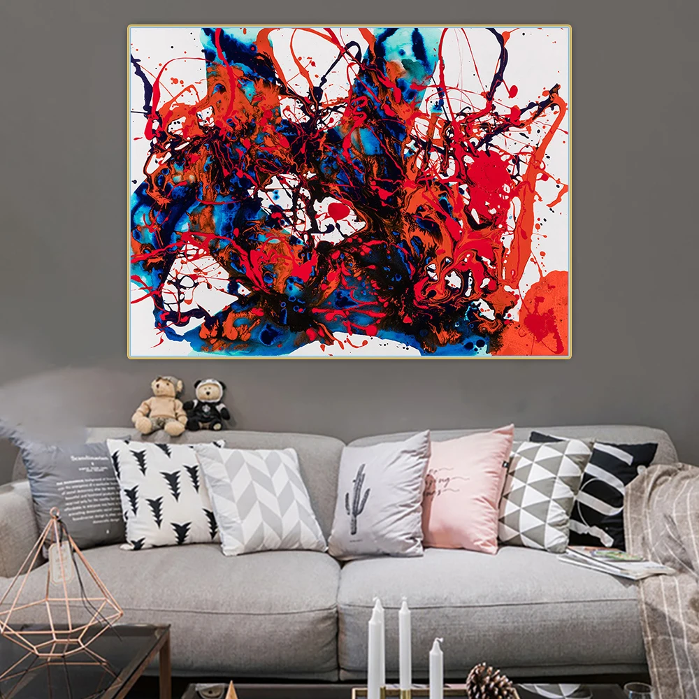 

Sam Francis "Untitled 53"Canvas Art Print Poster Picture Wall House Decoration Murals Home Decor Gift Canvas Drawing Backdrop