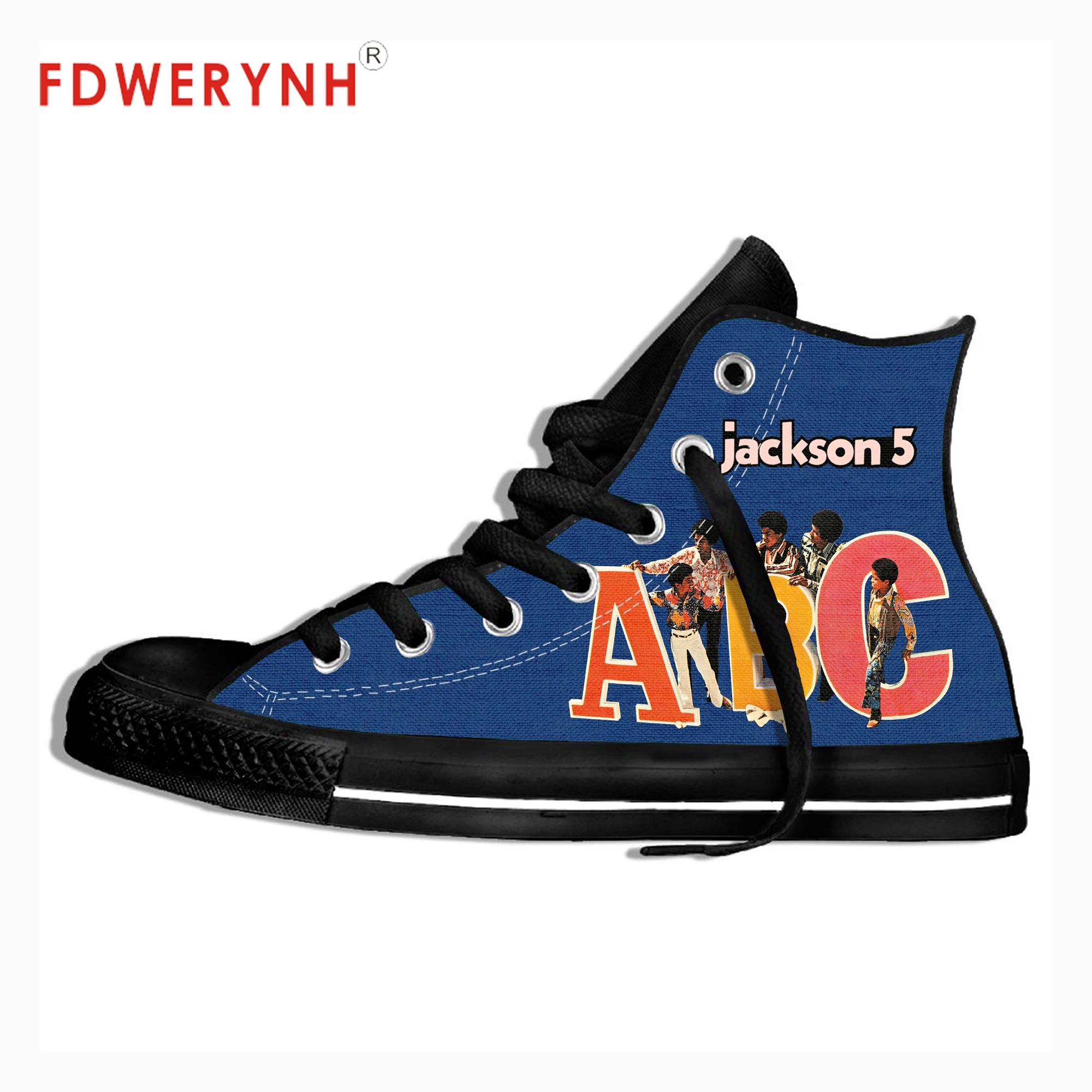 Men Casual Sneakers Shoes The Jackson 5 Pop Band Rock Metal Music Logo Customize Pattern Color Lace-up Leisure Flats Shoe | Обувь