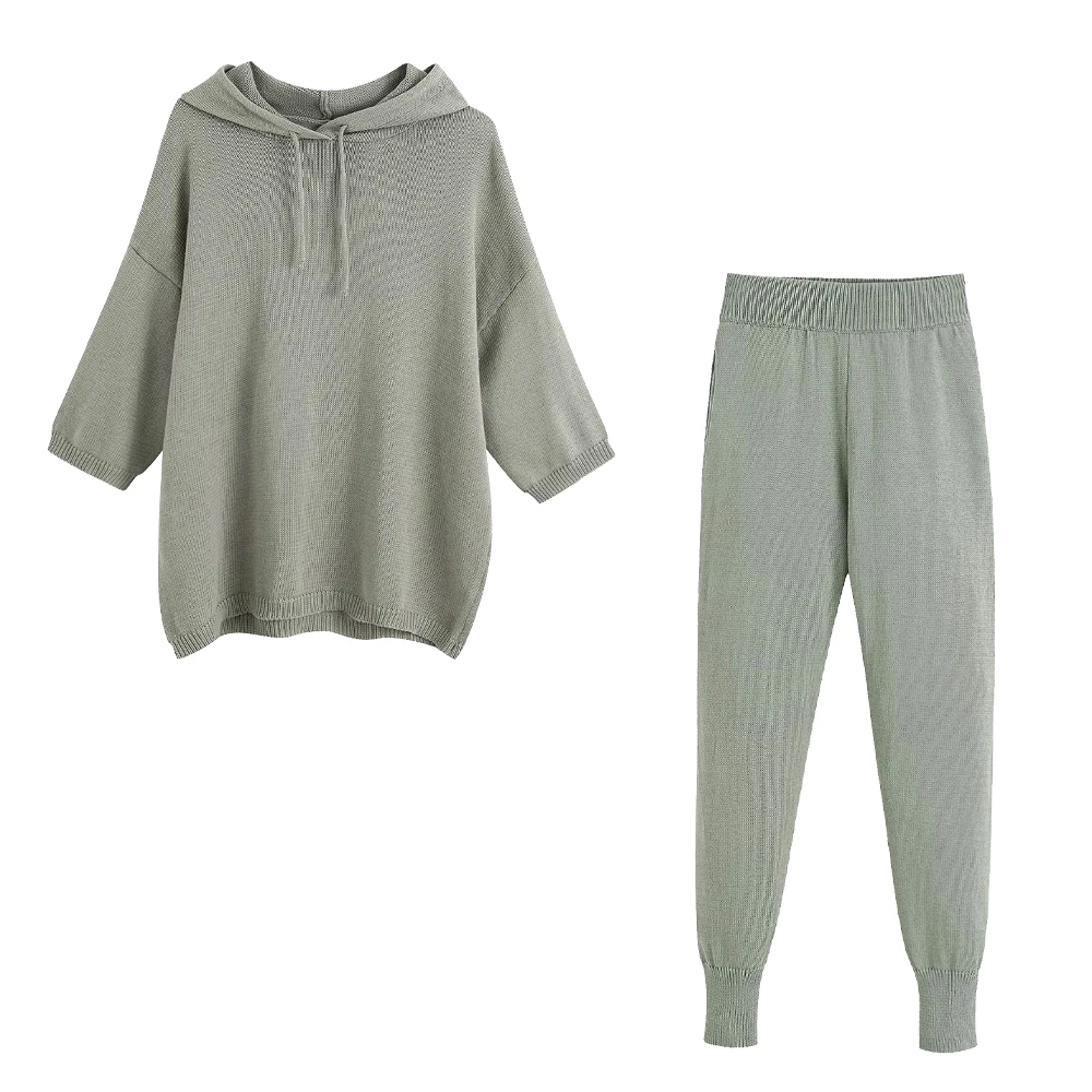 Новинка женский осенне зимний комплект из двух предметов вязаный свитер пуловер