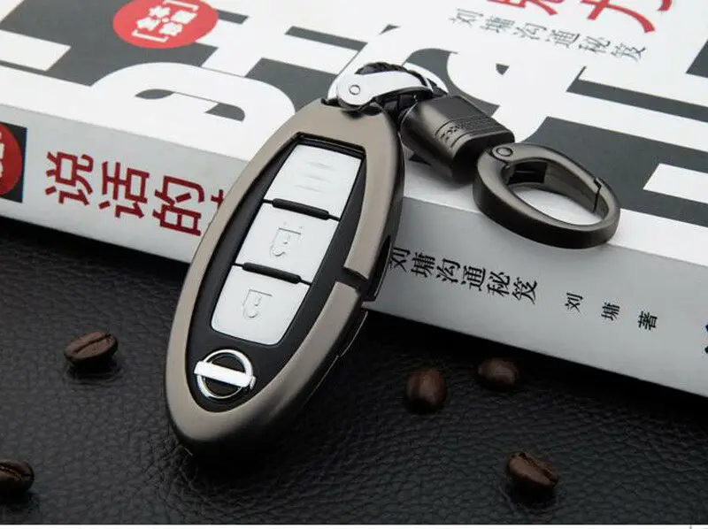 

Black/Silver/Colorful Optional Metal/Alloy Car Remote Key Case Cover Shell Key Chain Keyring For Nissan Infiniti Auto Vehicles