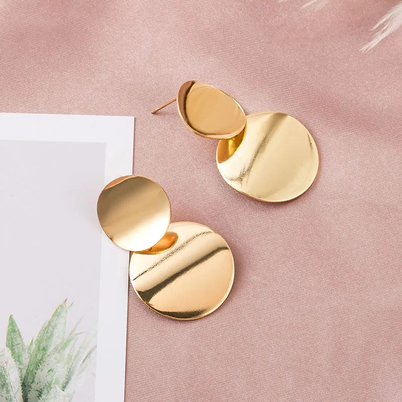 Product 22 POXAM винтажные массивные черные акриловые Висячие серьги для женщин модные ювелирные изделия корейский, геометрической формы золотые свисающие серьги с бриллиантами - Окраска металла: Product 22