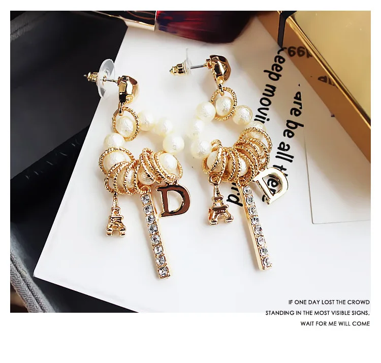 Женские длинные серьги с подвеской Эйфелева башня серебро 925 пробы | Украшения и