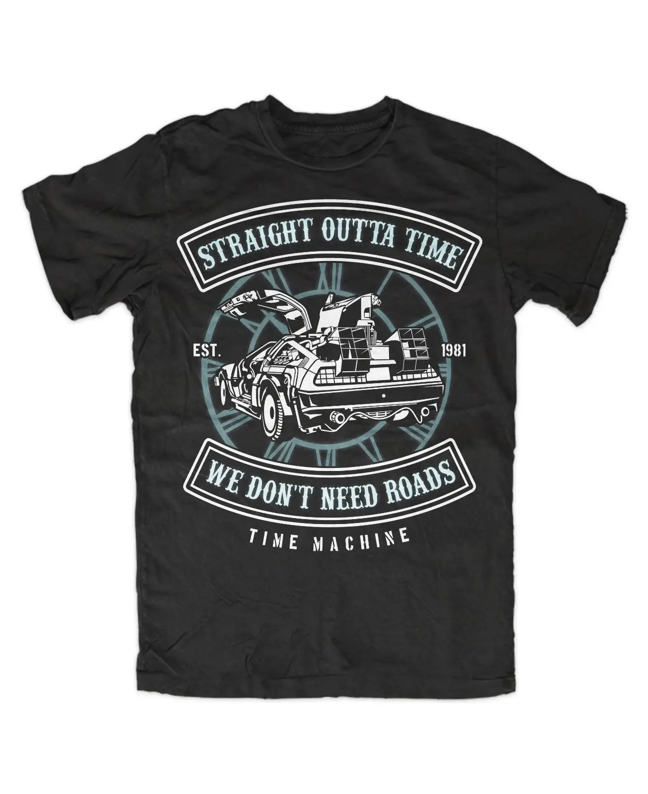 Футболка Новинка футболка с героями мультфильмов прямая подсветкой делореан