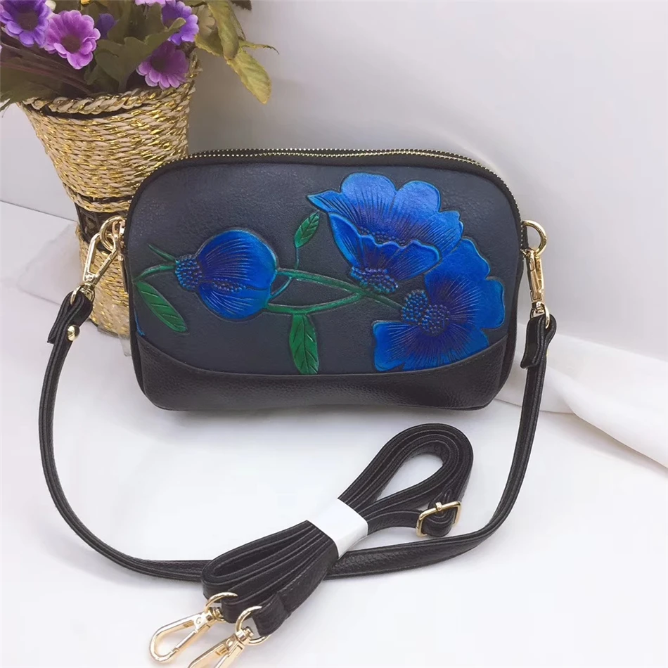 lucky flower blue 16 цветов сумка Клевер на удачу новые роскошные кошельки и сумки женские сумки дизайнерские женские сумки через плечо плечевые сумки для женщин Sac - Цвет: lucky flower blue