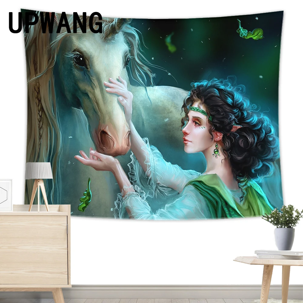 Гобелен в виде единорога Настенный Коврик для песчаного пляжа и пикника палатка