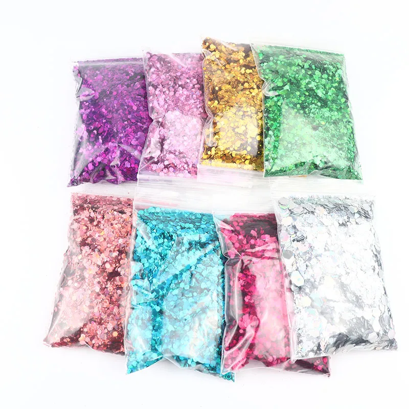 50 г лак для ногтей порошок смешанные Блестки Блестящий шестиугольный 3D