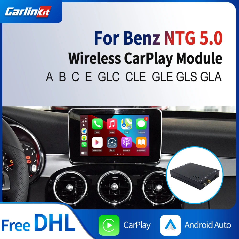 

Carlinkit Decoder Android Auto Wireless CarPlay for Mercedes Benz A B C E S Class GLA GLC CLS GLE GLS AirPlay Smart Box Free DHL