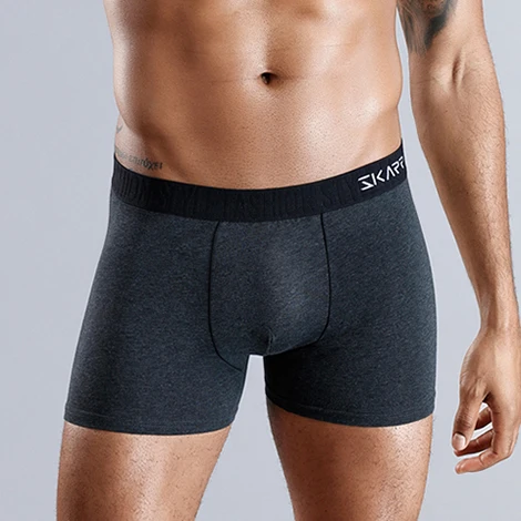 B9 Dark Grey SKARR, мужское нижнее белье, боксеры, шорты, хлопок, бесшовные, забавные, под одежду, модал, сексуальное нижнее белье, Кальвин, Гей Трусики, 6xl - Цвет: B9 Dark Grey