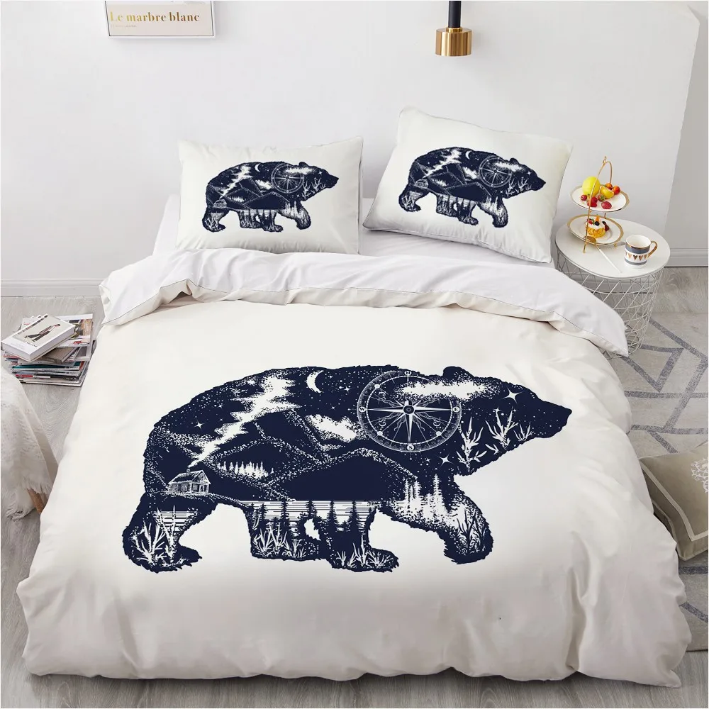 3D Черное дизайнерское постельное белье льняное покрывало пододеяльник комплект