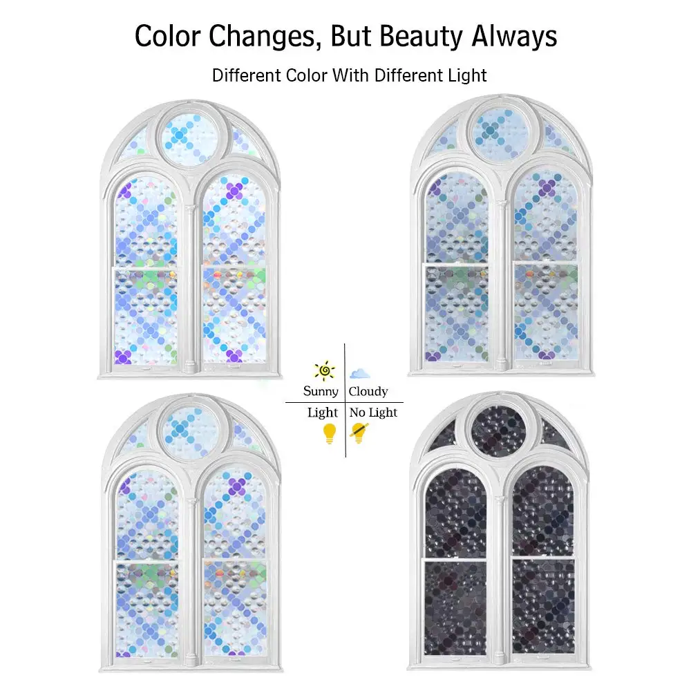 Тинт 3D хрустальная цветная декоративная оконная пленка конфиденциальное