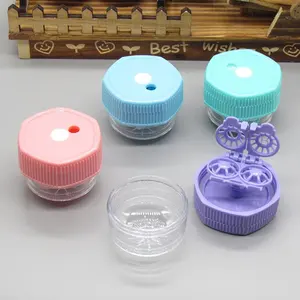 Мойщик для контактных линз, ручная вращающаяся футляр для чистки линз, корзина для очистки линз, Уход за глазами, 4 цвета