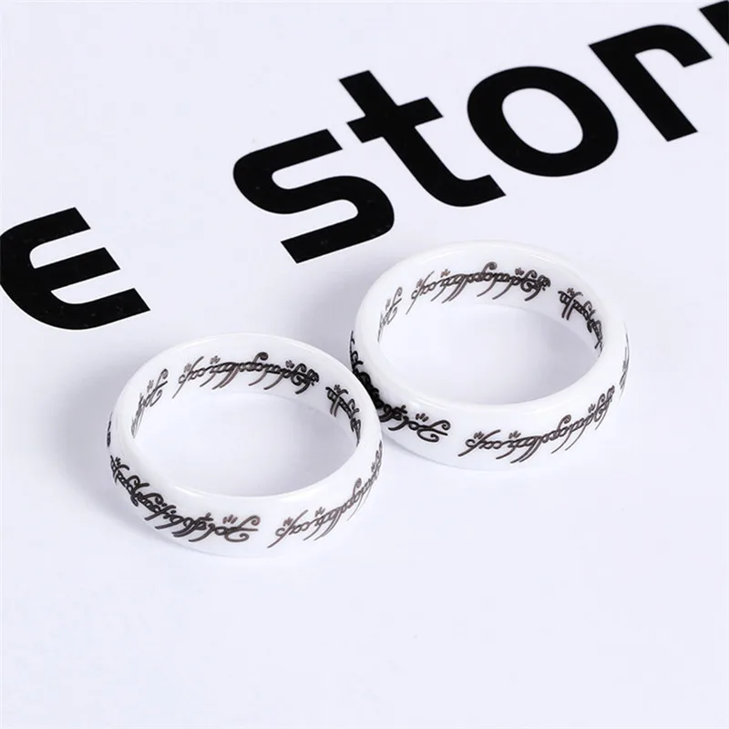 Новое поступление Классическое белое керамическое кольцо обручальное Модные