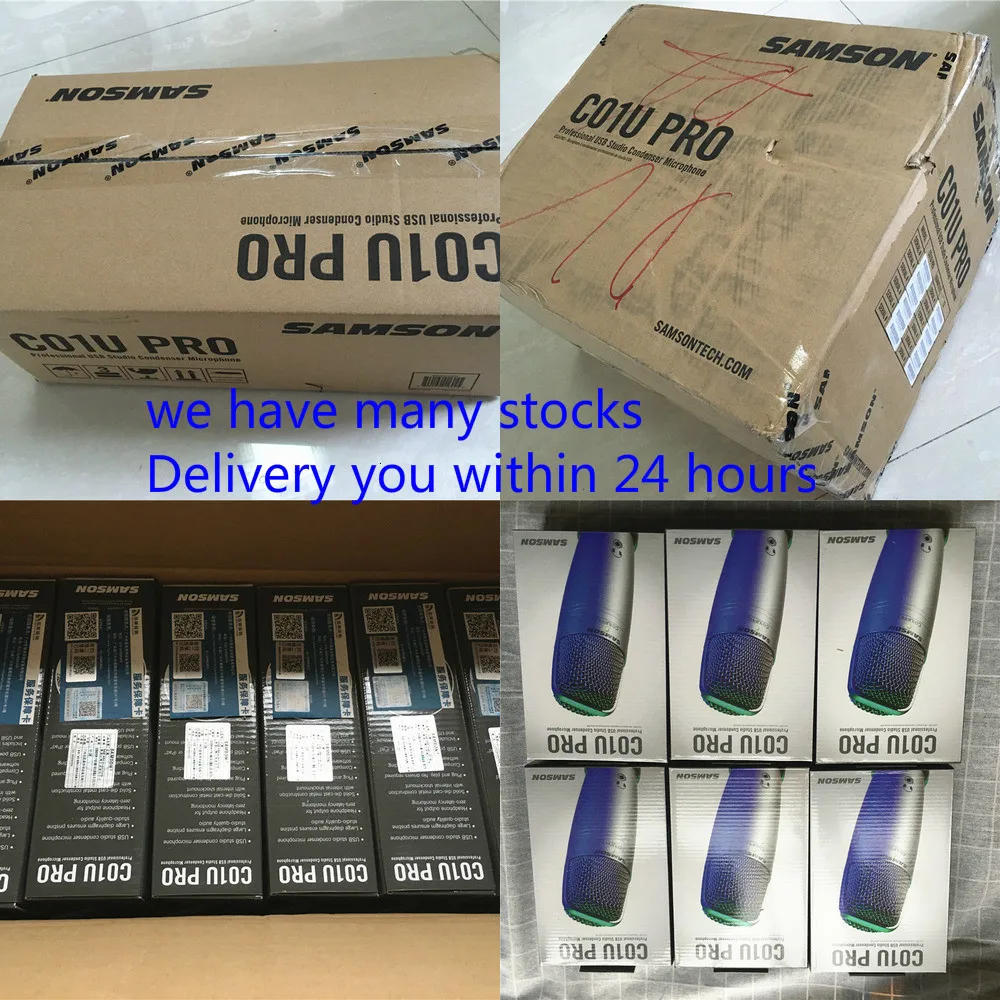 

100% original Samson C01u Pro USB Professional Studio condenser Microphone Real-time Monitoring Mic Hot sales 1Pcs 2Pcs 4Pcs