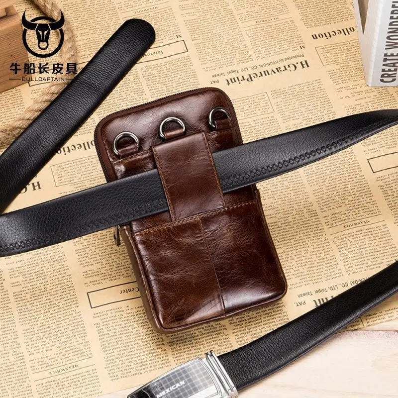 Поясная Сумка из натуральной кожи Забавный кошелек для телефона дорожный