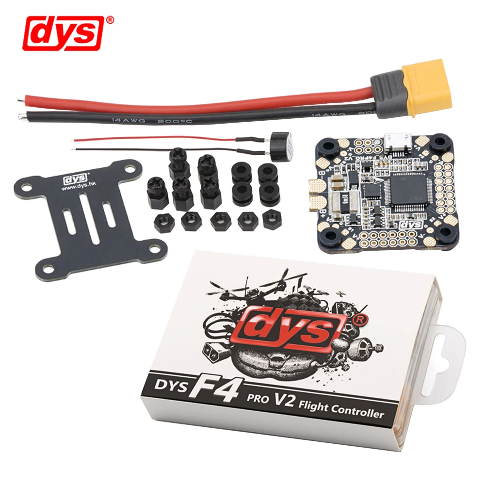 

DYS F4 PRO V2 OSD Betaflight 4 в 1 3-6s Lipo управление полетом 5 В/3 А 9 В/1,2 А BEC для радиоуправляемого FPV дрона мультикоптера модели квадрокоптера