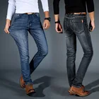 2020 CHOLYL мужские эластичные джинсовые облегающие брюки из спандекса средней длины для деловых брюк мужские джинсовые синие и черные цвета