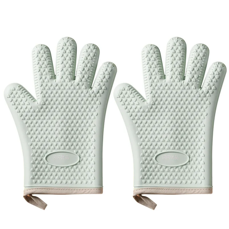

Kitchen silicone heat-insulating gloves, high temperature, non-slip, heat-resistant baking, microwave oven, oven, hot gloves