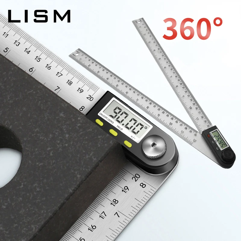 

Digital Display Protractor Angle Ruler Measuring Tools Angle Finder Electronic Goniometer Inclinometer Woodworking Plastic Ruler
