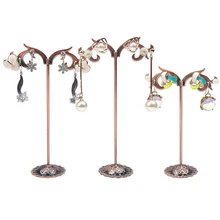 Hot Sale  Colors 3 pcs/Lot/5packs Jewelry Display Metal Earring Holder Display Crystal Jewelry Earring Display Stand Wholesales