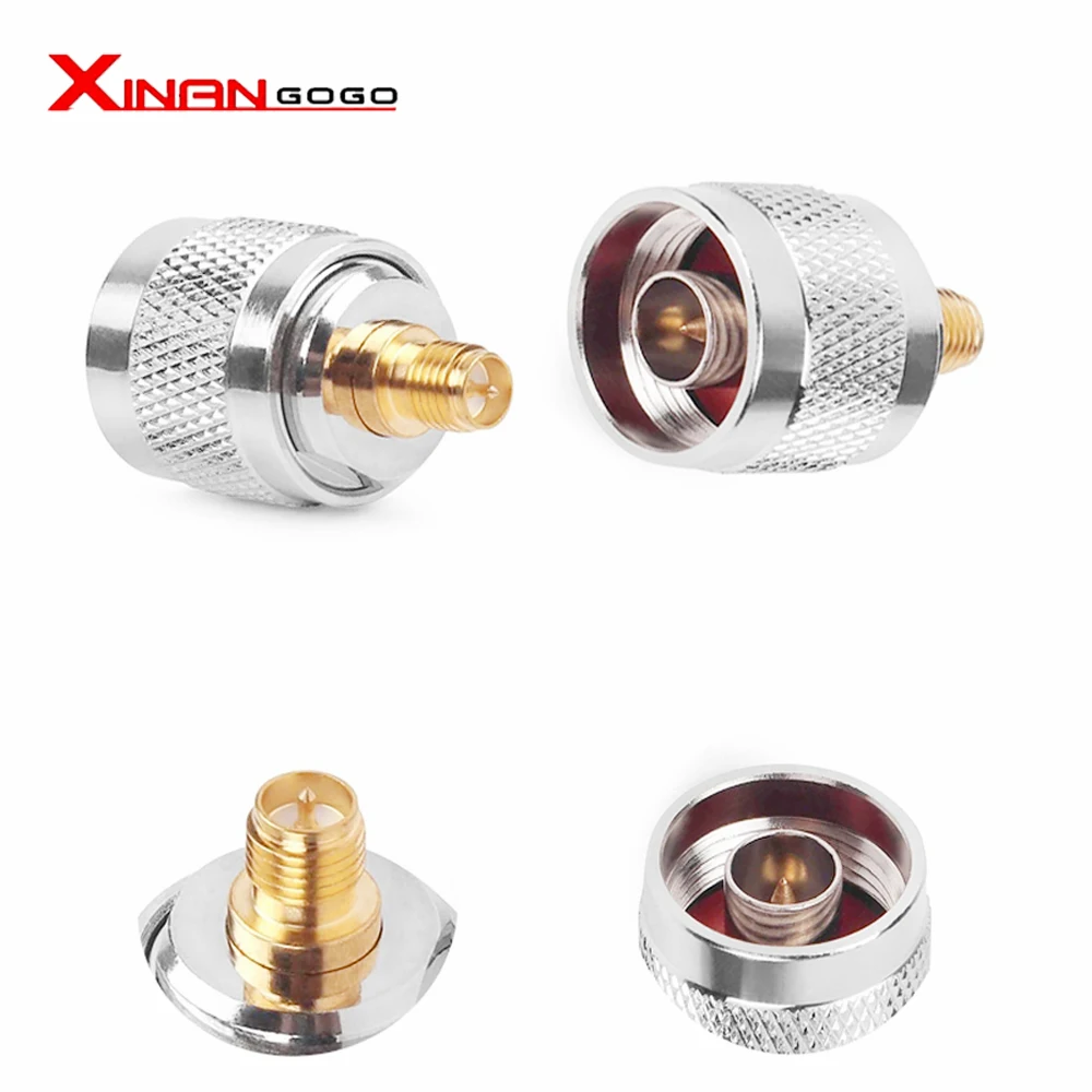 

1pcs RF Coaxial Connector RP-SMA Female to N Male Adapter For Antenna