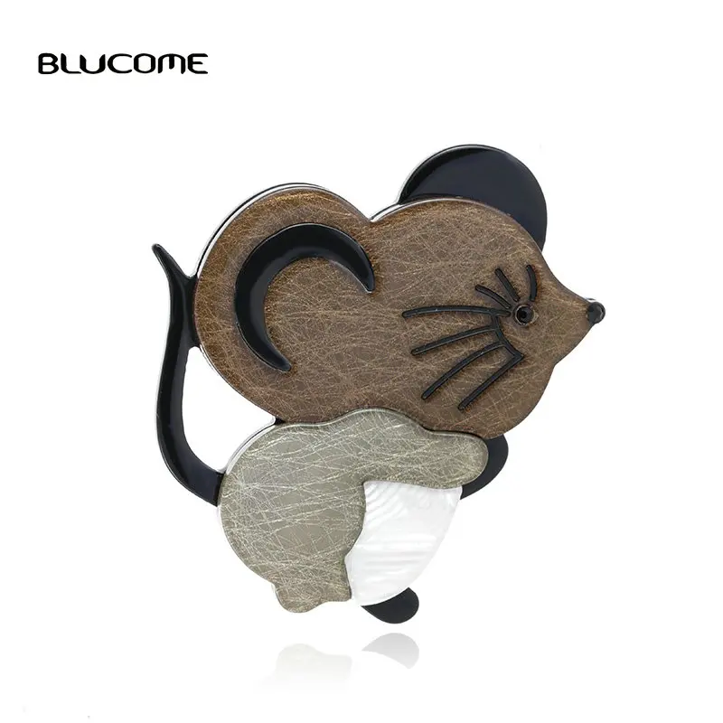 Blucome Акриловые Броши с мышкой из мультфильма специальный материал булавка для